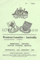 Western Counties (Eng) Australia 1967 memorabilia